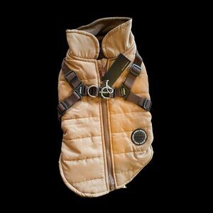 NWT Puppia Mountaineer II Coat Dog Harness Beige Large 18.9” chest